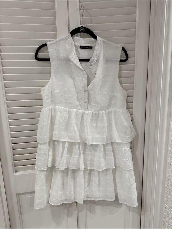 Nasty Gal Dresses & Skirts - Nasty Gal White Tiered Mini Dress